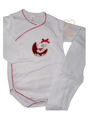 Conjunto Interior para Bebé 3 meses — 100% Algodão com Carda  