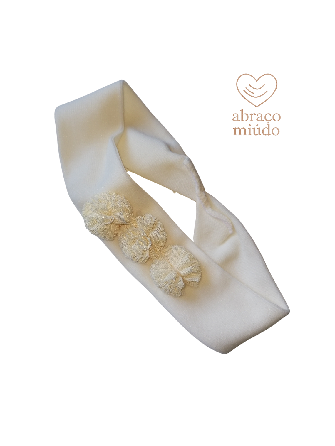 Fita de Cabelo para Bebé com Pompons | Acessório Infantil – Abraço Miúdo 2