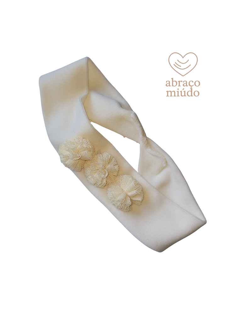 Fita de Cabelo para Bebé com Pompons | Acessório Infantil – Abraço Miúdo 2