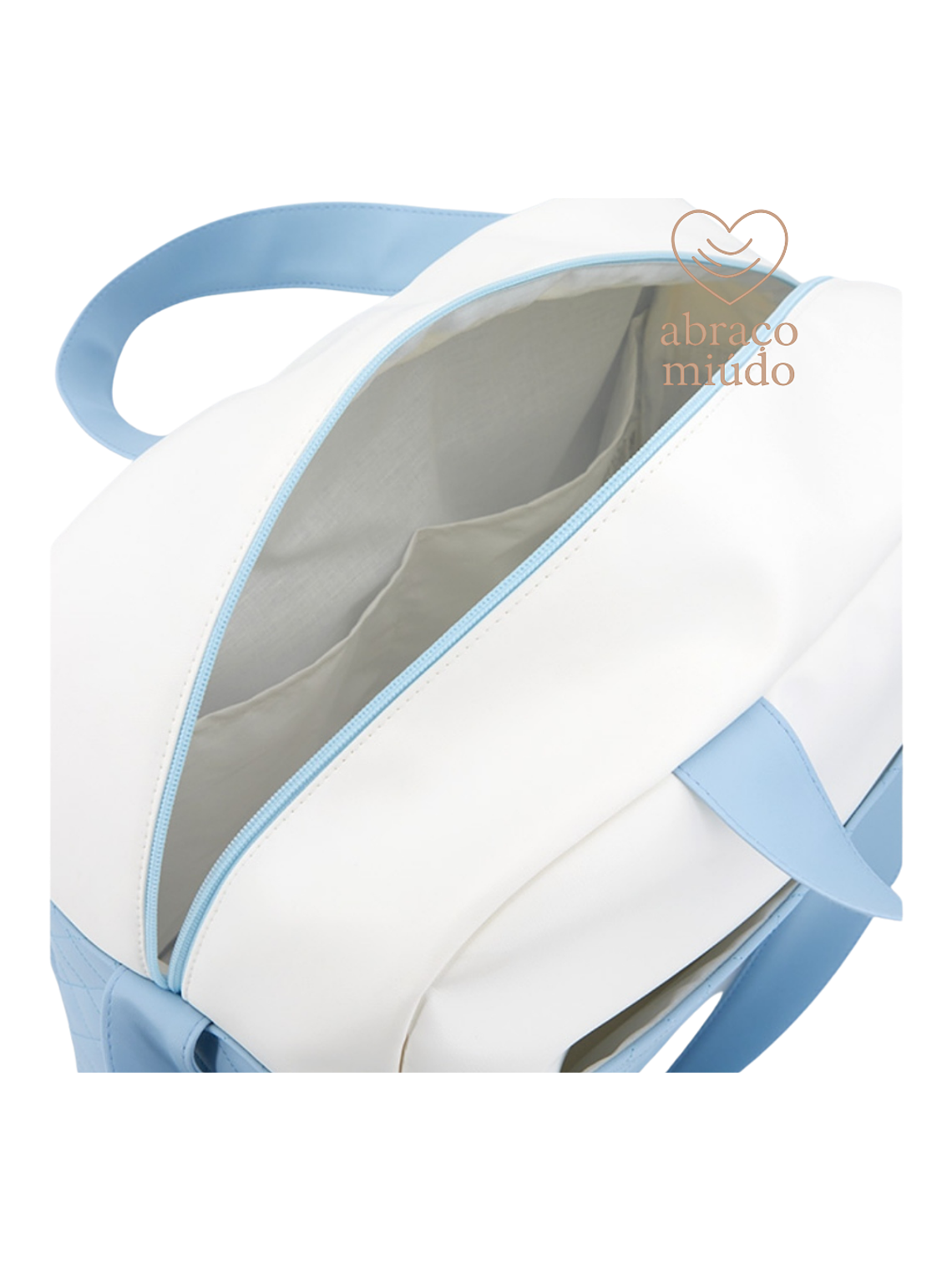 Saco de Maternidade Acolchoado com Laço – Azul Bebé 4