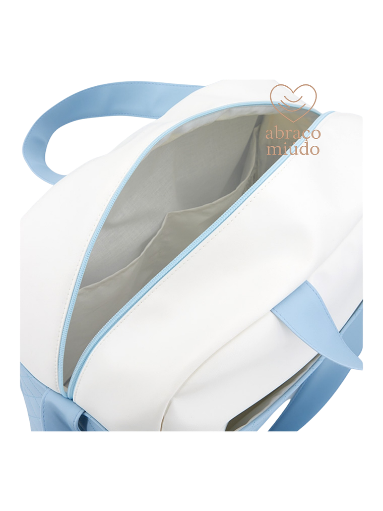 Saco de Maternidade Acolchoado com Laço – Azul Bebé 4