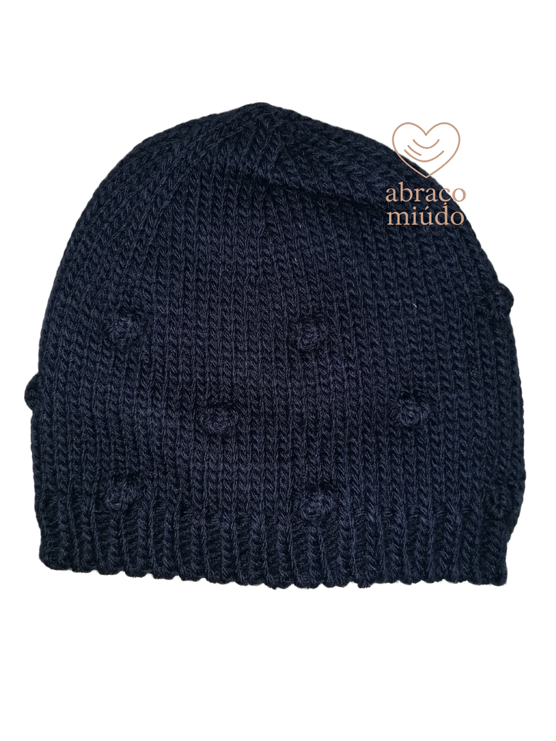 Gorro de Bebé em Malha com Bolinhas 1
