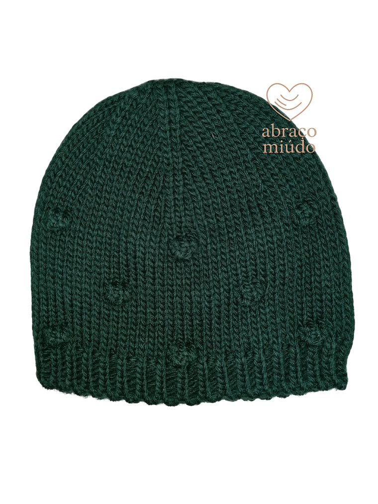 Gorro de Bebé em Malha com Bolinhas 4
