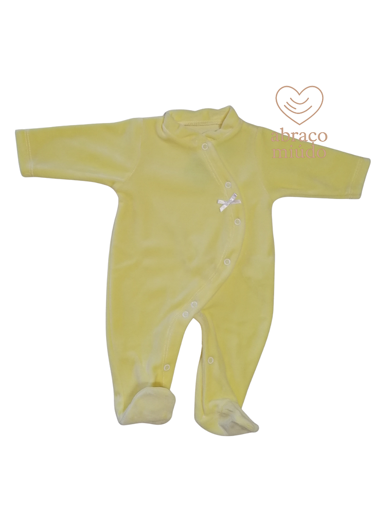 Babygrow em Veludo com Lacinho – Várias cores  1