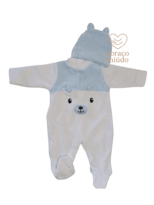 Babygrow em Veludo com bordado Ursinho – Várias cores 