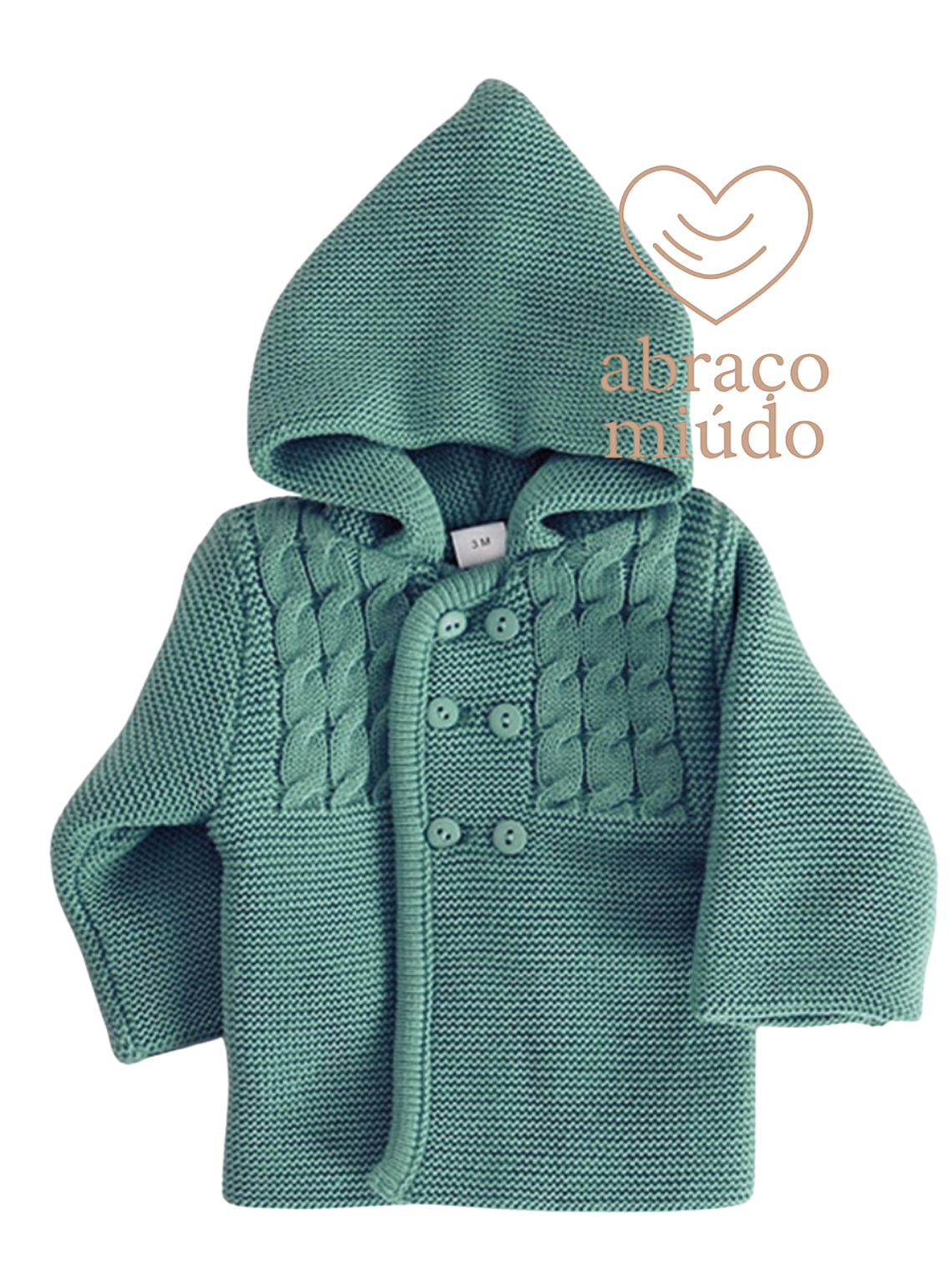 Casaco de malha duplo com capuz – várias cores (3 a 12 meses)  7