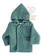 Casaco de malha duplo com capuz – várias cores (3 a 12 meses)  - Thumbnail 7