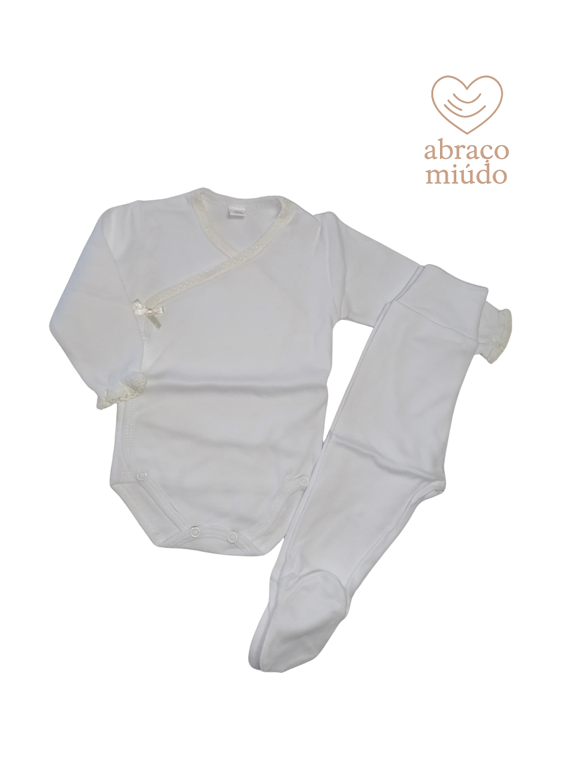 Conjunto Interior para Bebé vários tamanhos - 100% algodão com carda  1