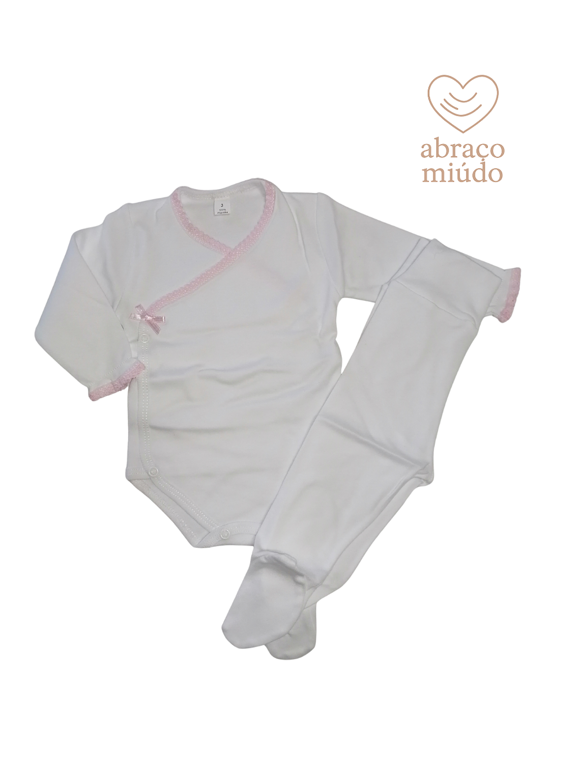 Conjunto Interior para Bebé vários tamanhos - 100% algodão com carda  5