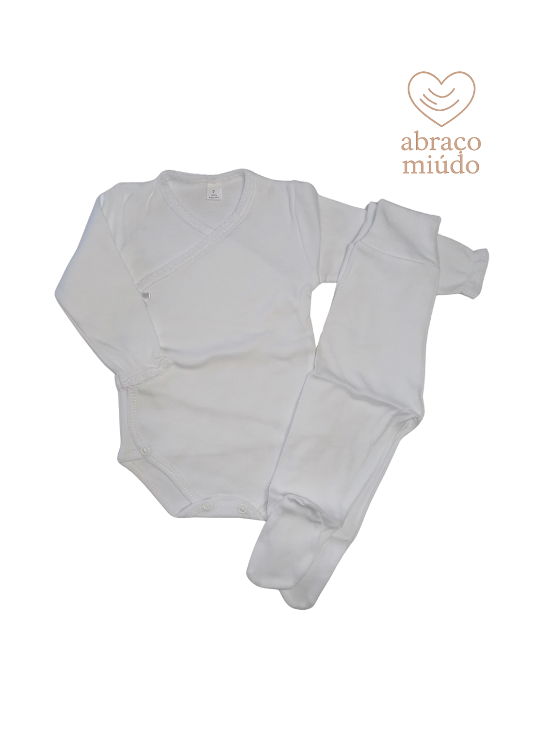 Conjunto Interior para Bebé vários tamanhos - 100% algodão com carda  8