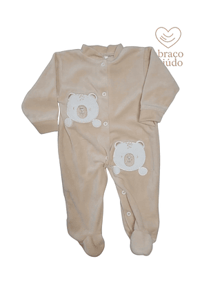 Babygrow veludo urso 
