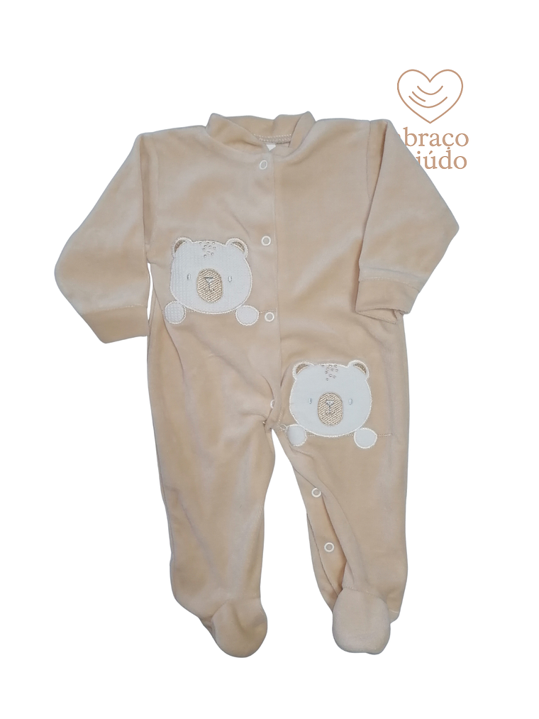 Babygrow veludo urso  1