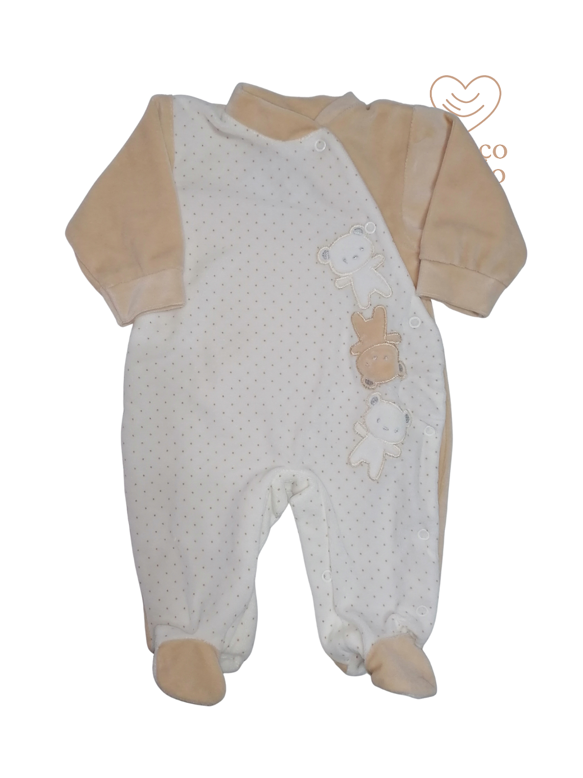 Babygrow veludo três ursos várias cores  1