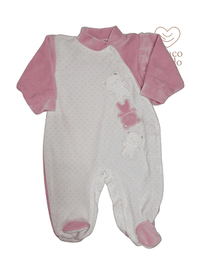 Babygrow veludo três ursos várias cores 