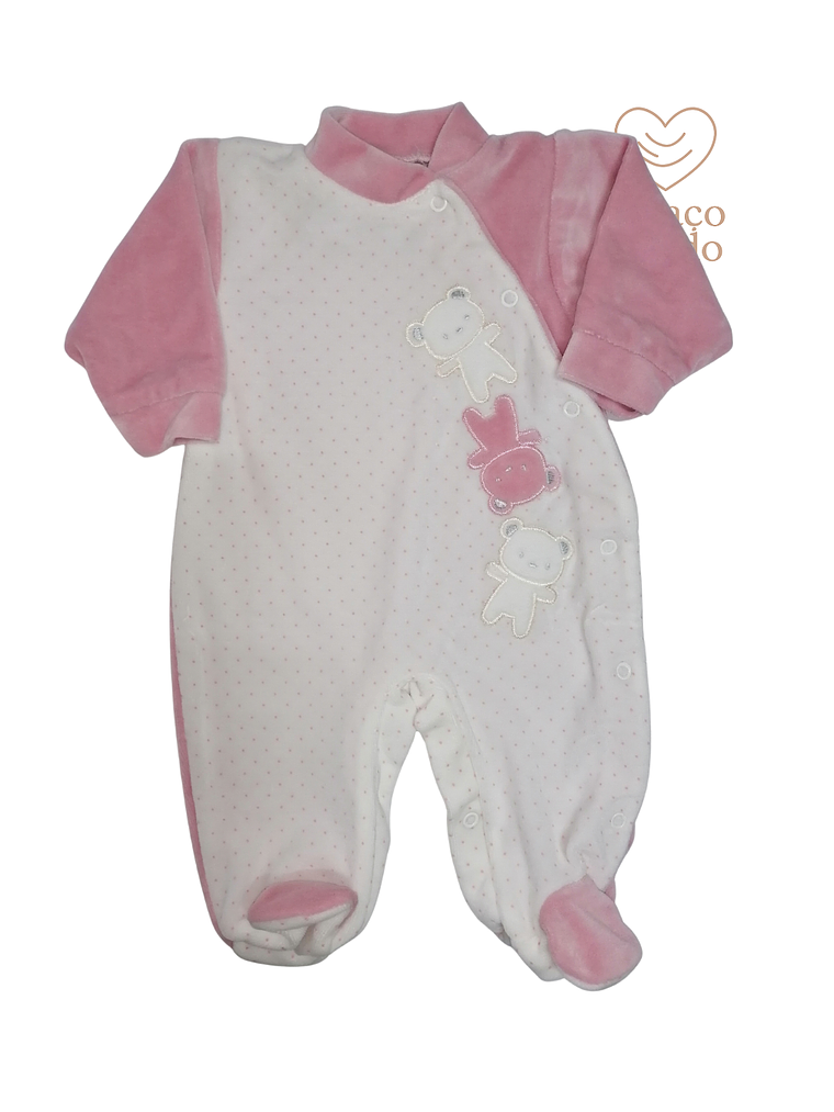Babygrow veludo três ursos várias cores  2