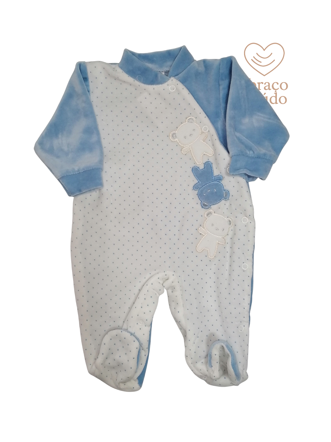 Babygrow veludo três ursos várias cores  3