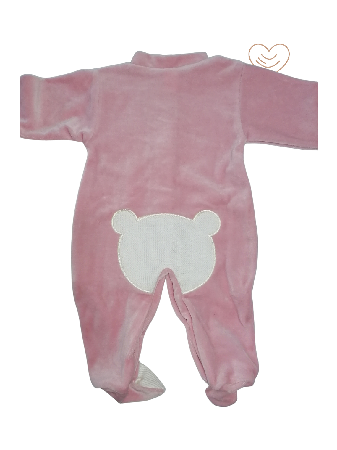 Babygrow veludo urso frente e verso  2