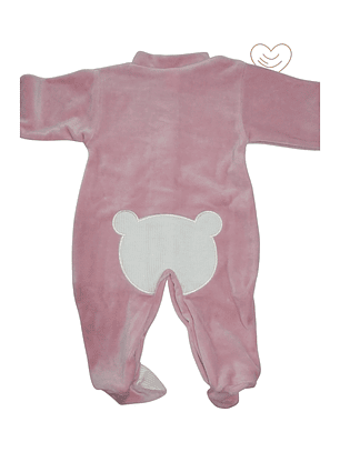 Babygrow veludo urso frente e verso 