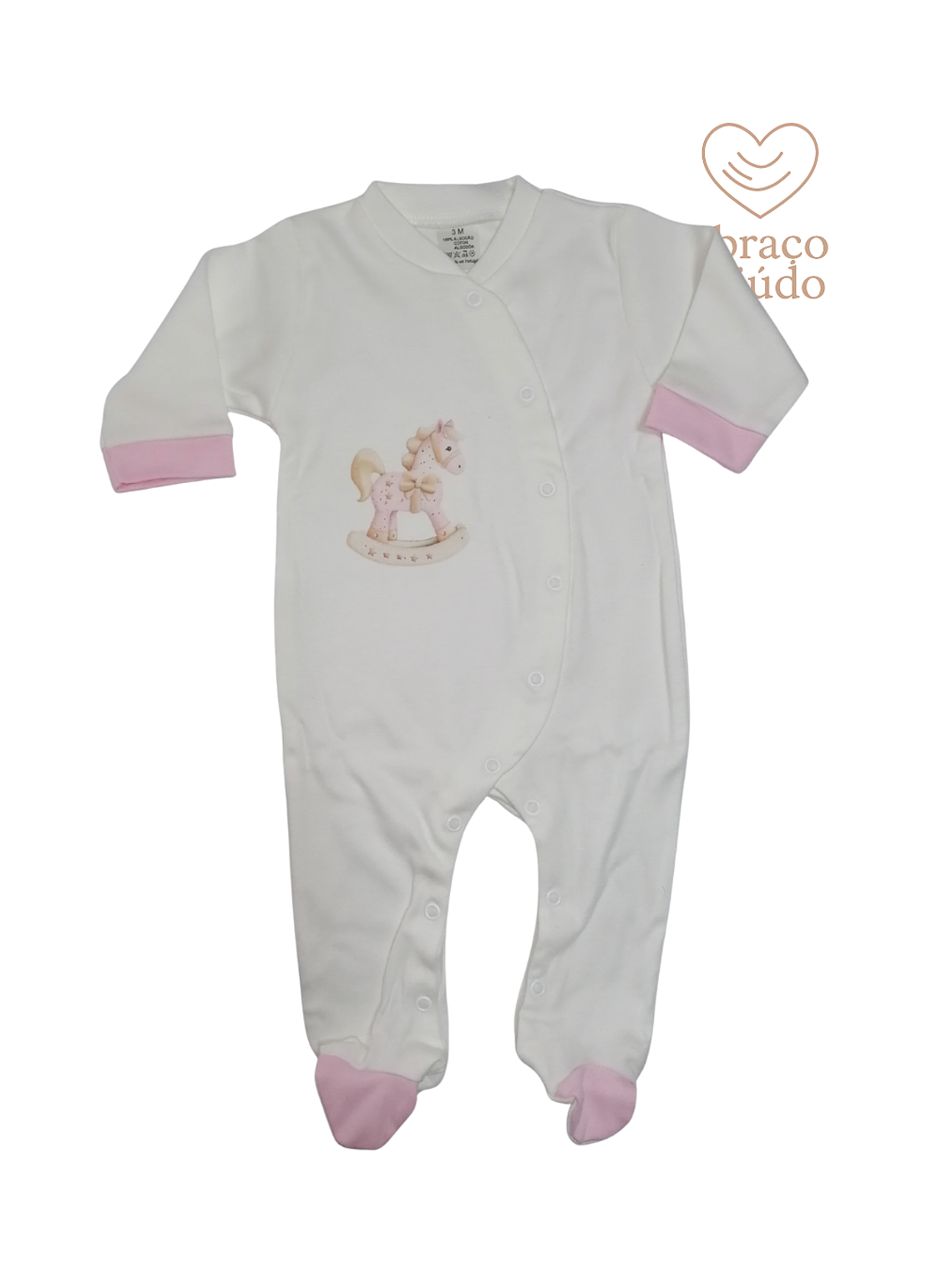 Babygrow algodão cavalinho várias cores  3