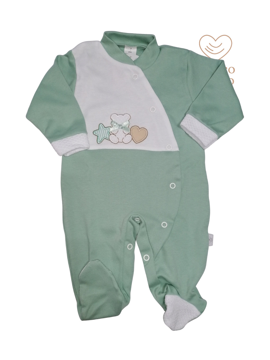 Babygrow algodão urso várias cores  2