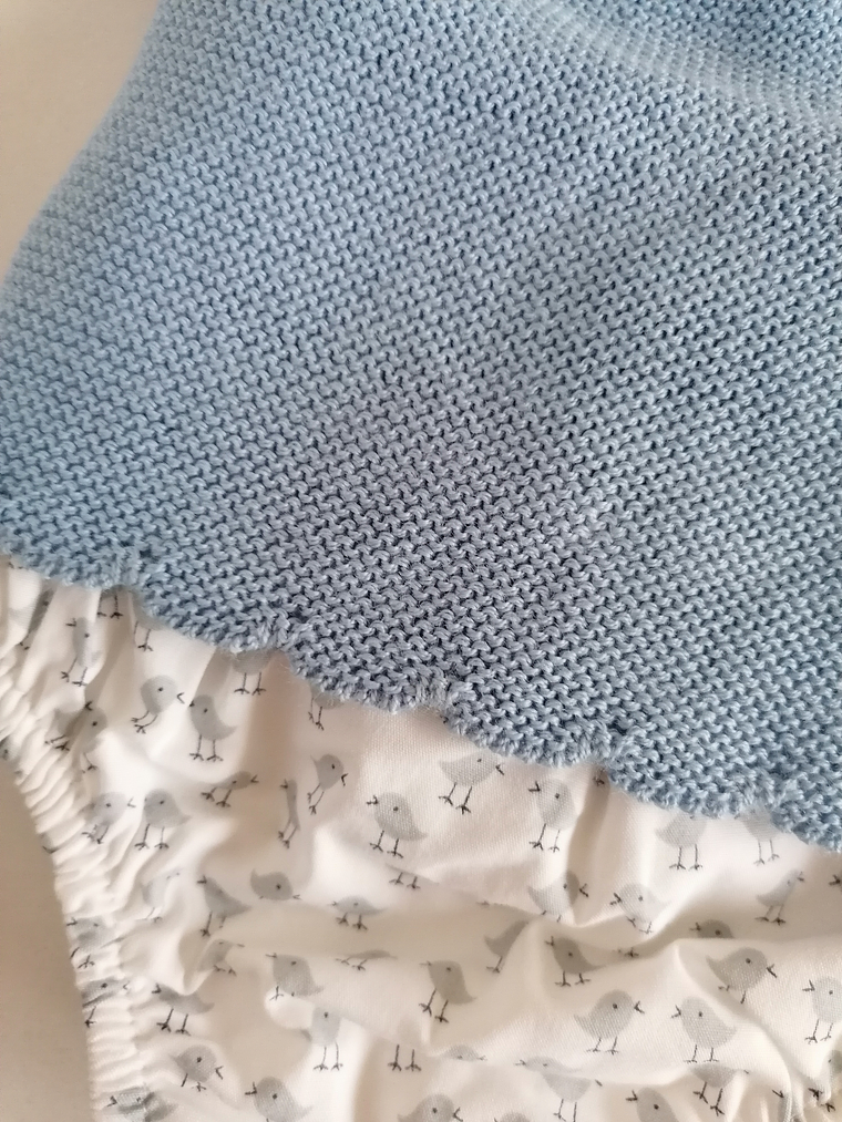 Conjunto bebé malha com gola e tapa-fraldas estampado 6