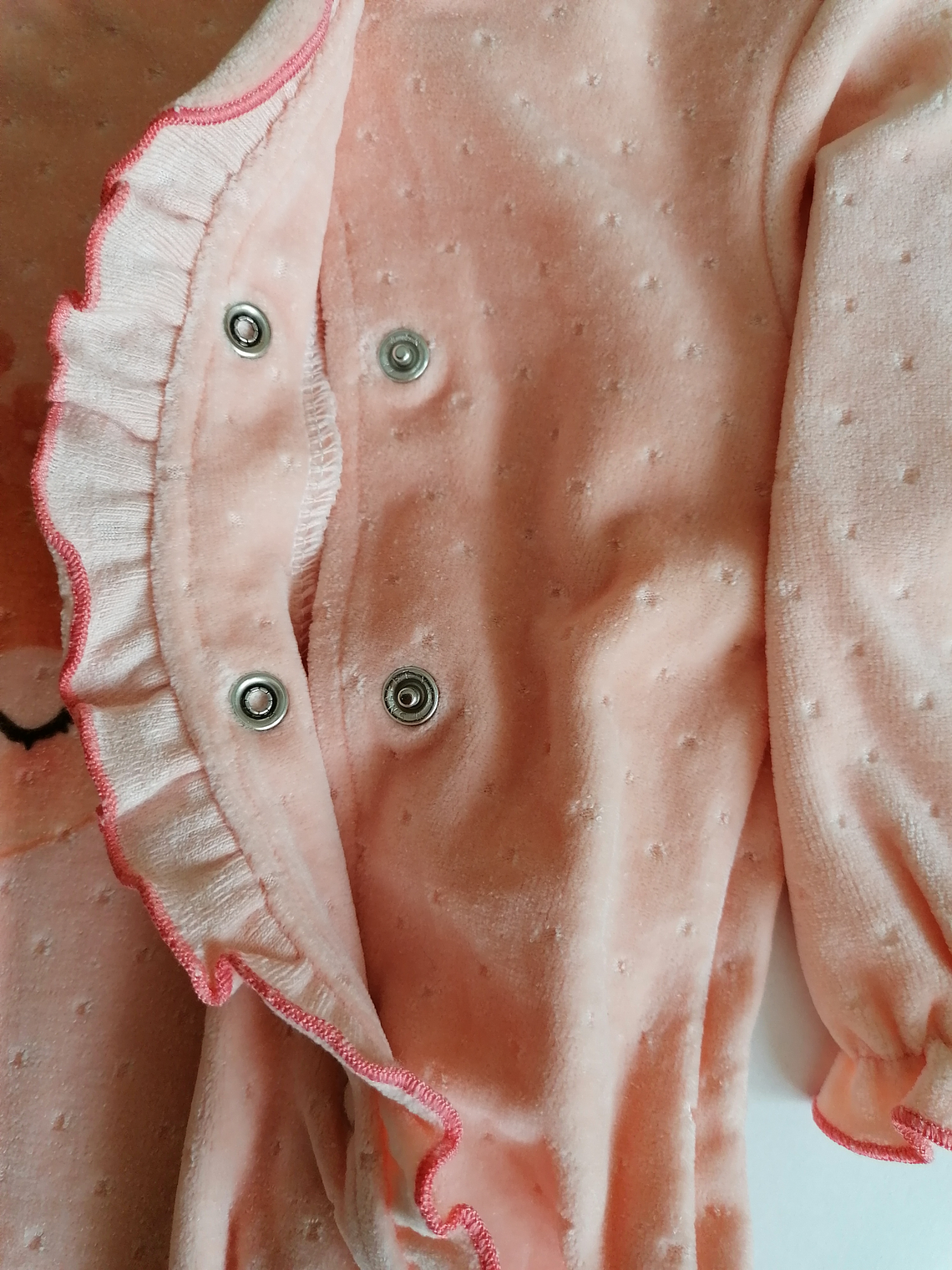 Babygrow de Veludo – Suave e Confortável vários tamanhos, Cor salmão 3