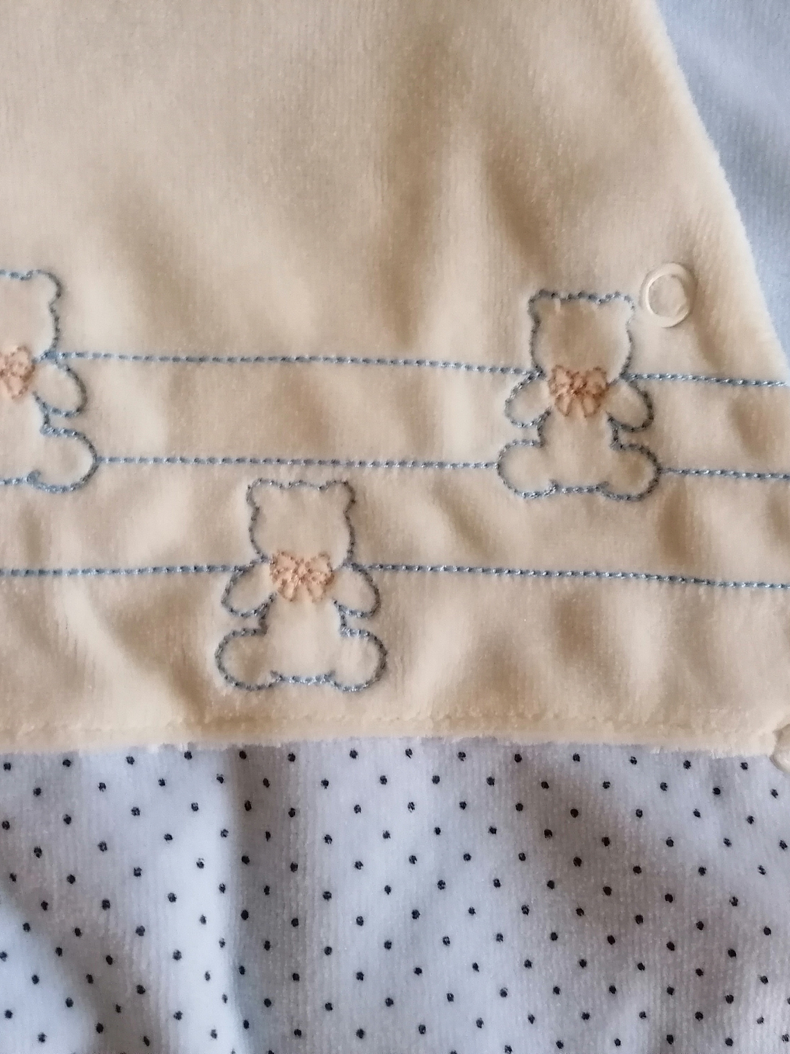 Babygrow de Veludo – Suave e Confortável Tamanho 1 mês, Cor azul 4