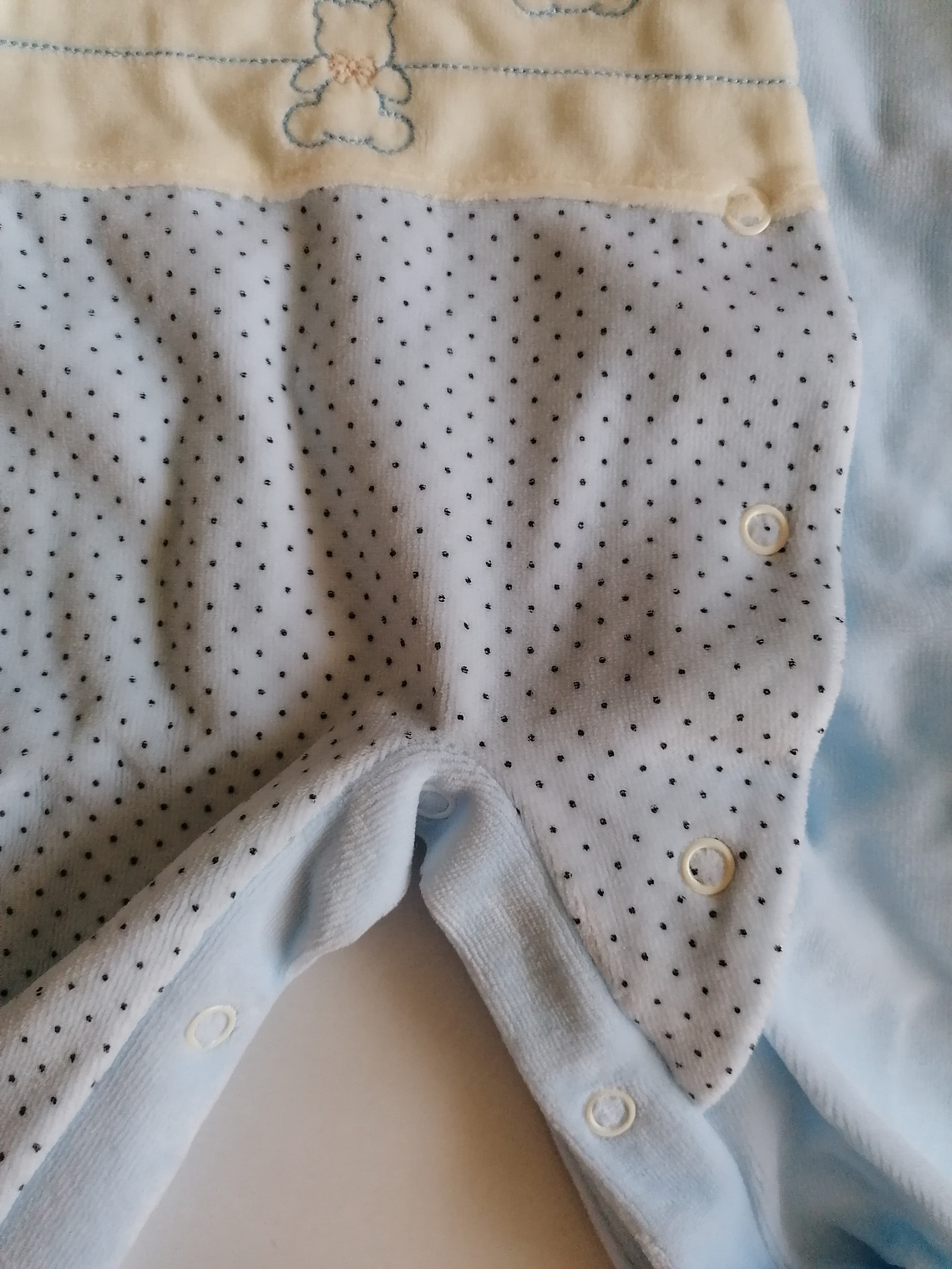 Babygrow de Veludo – Suave e Confortável Tamanho 1 mês, Cor azul 5