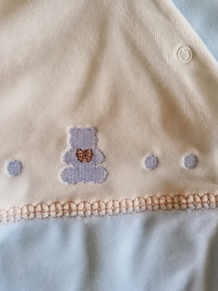 Babygrow de Veludo – Suave e Confortável Tamanho 1 mês, Cor azul 3