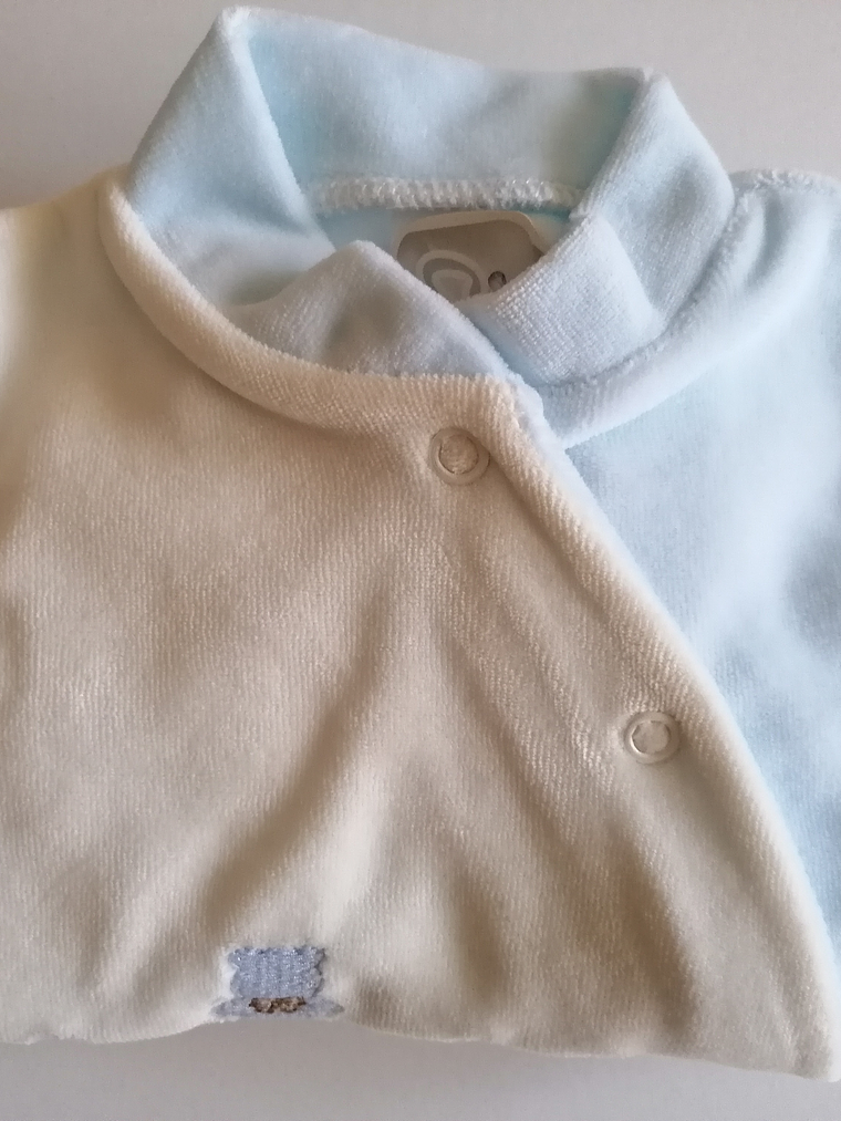Babygrow de Veludo – Suave e Confortável Tamanho 1 mês, Cor azul 4