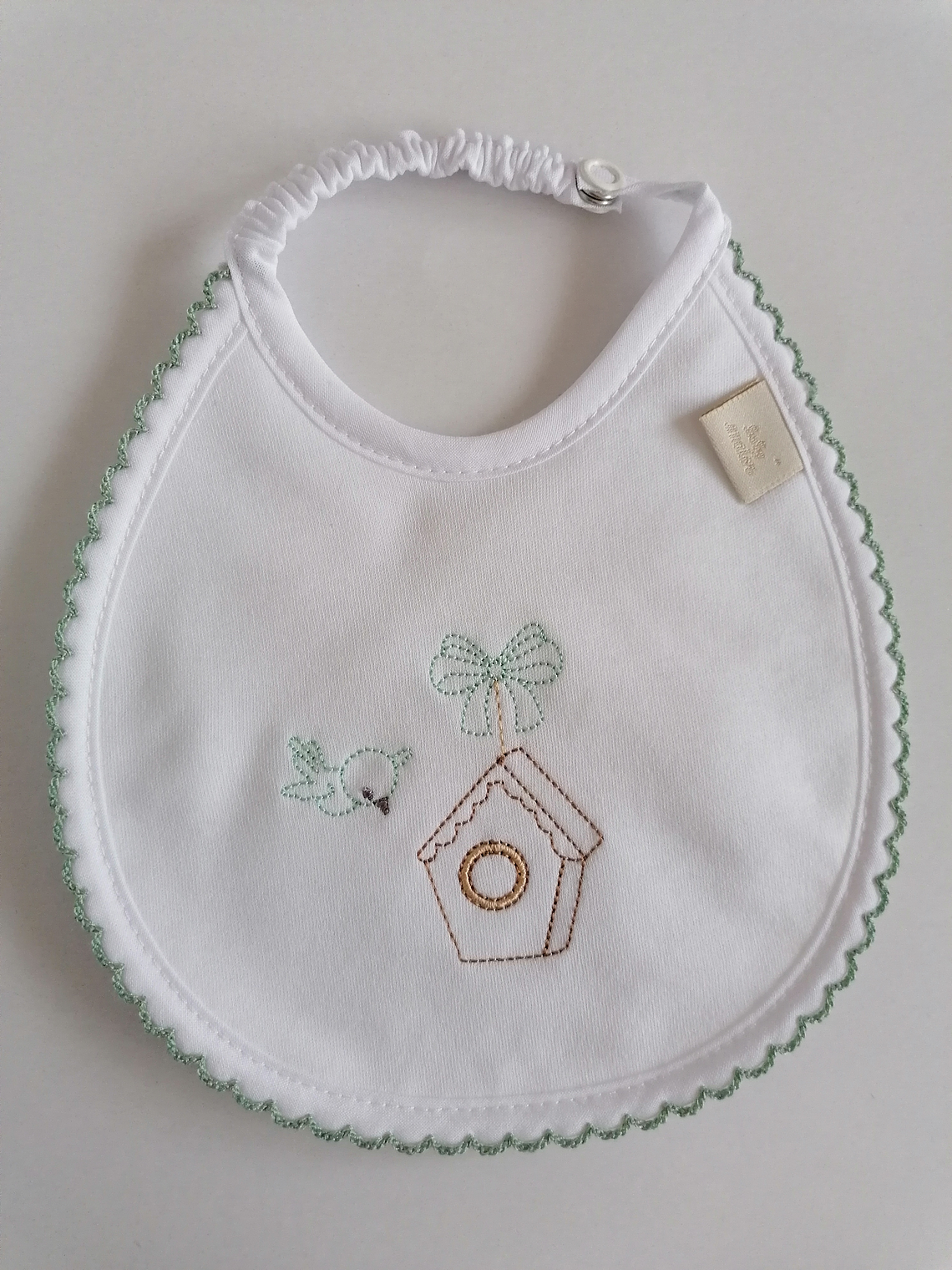 Babete Algodão Bordado Ninho Passarinho  4