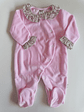 Babygrow de veludo para bebé com gola floral - Thumbnail 8