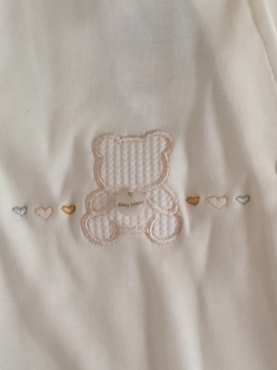 Babygrow de algodão com ursinho bordado 2