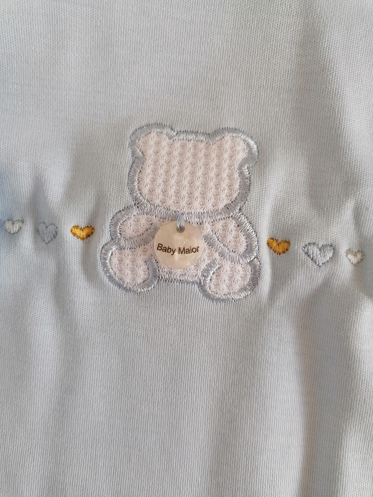 Babygrow de algodão com ursinho bordado 5