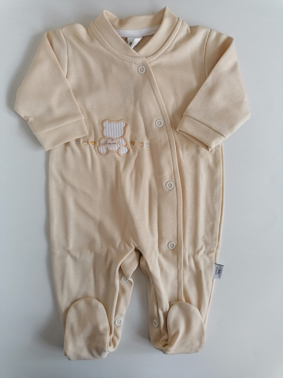 Babygrow de algodão com ursinho bordado 7