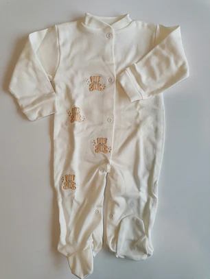 Babygrow de Algodão para Bebé com Ursinhos Bordados