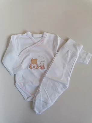 Conjunto Interior para Bebé vários tamanhos — 100% Algodão sem Carda