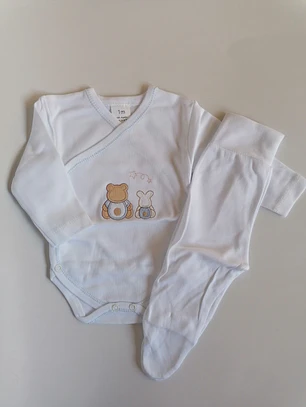 Conjunto Interior para Bebé vários tamanhos — 100% Algodão sem Carda