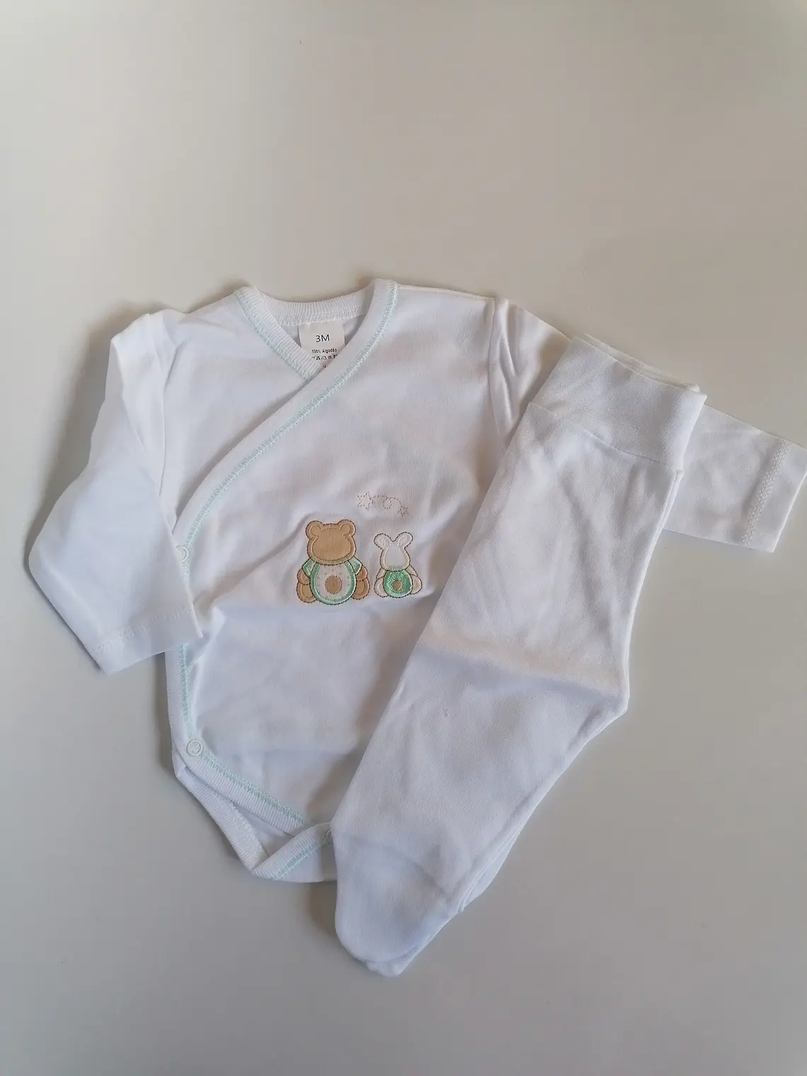 Conjunto Interior para Bebé vários tamanhos — 100% Algodão sem Carda 4