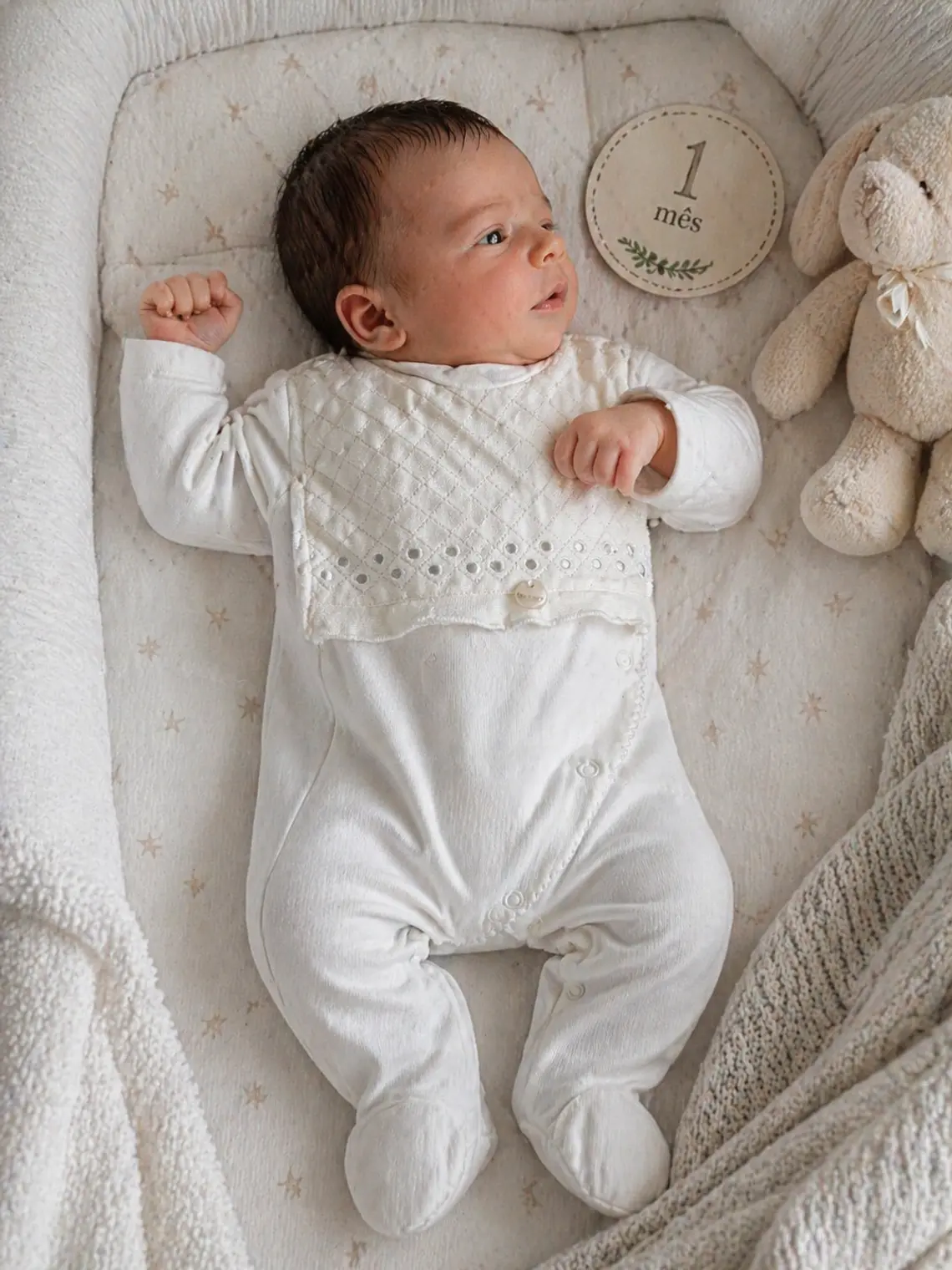 Babygrow de algodão com peitilho acolchoado 11