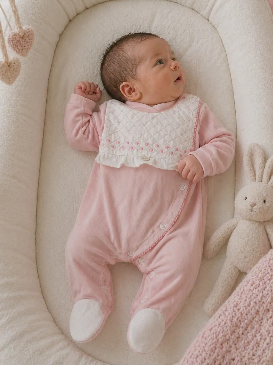Babygrow de algodão com peitilho acolchoado 14