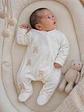 Babygrow de Algodão para Bebé com Ursinhos Bordados - Thumbnail 5