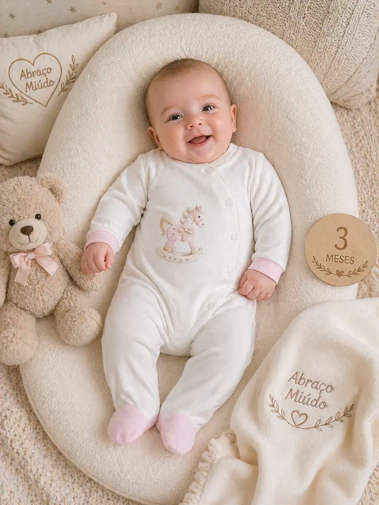 Babygrow algodão cavalinho várias cores  4