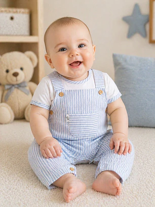 Jardineira bebé 6 meses com camisola 