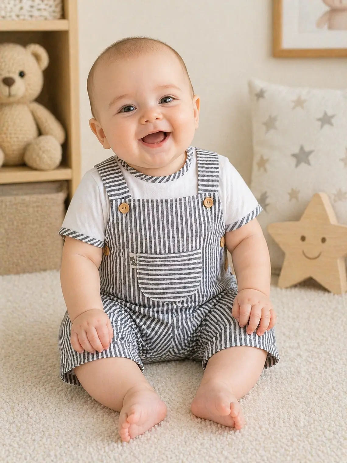 Jardineira bebé 6 meses com camisola  2