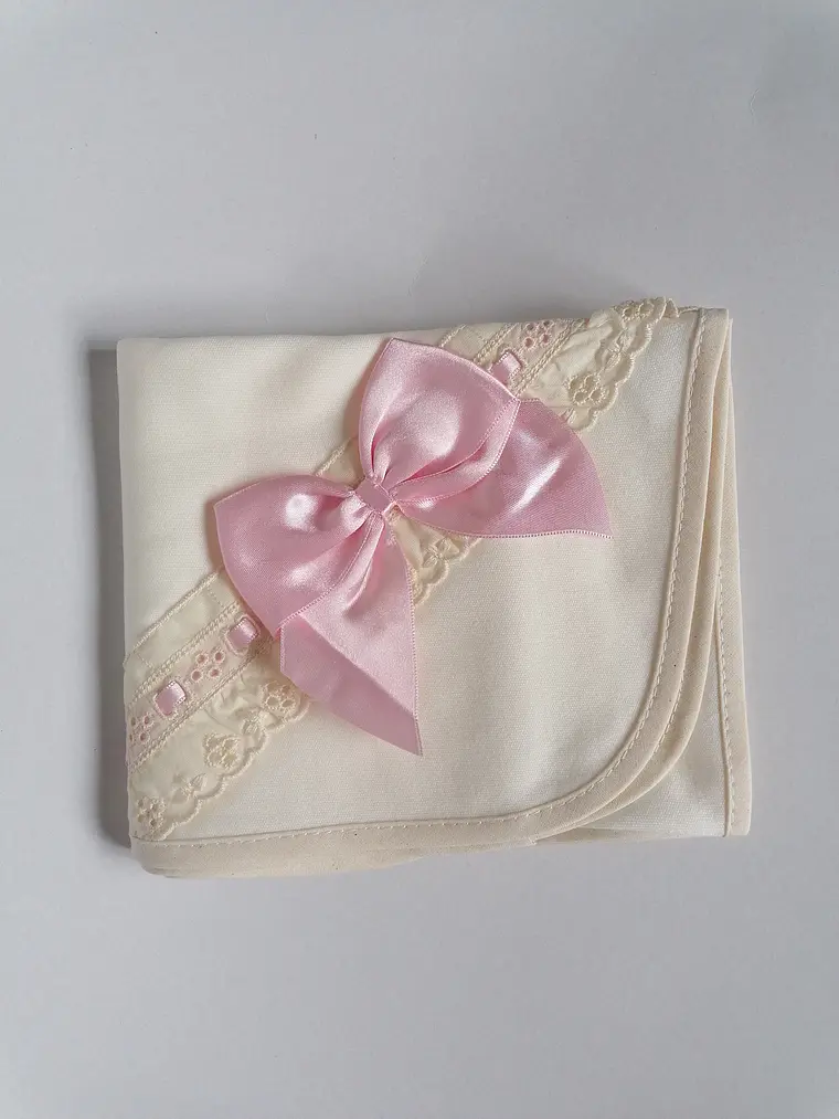 🌸 Conjunto Primeiros Momentos Laço Rosa – 0M 4