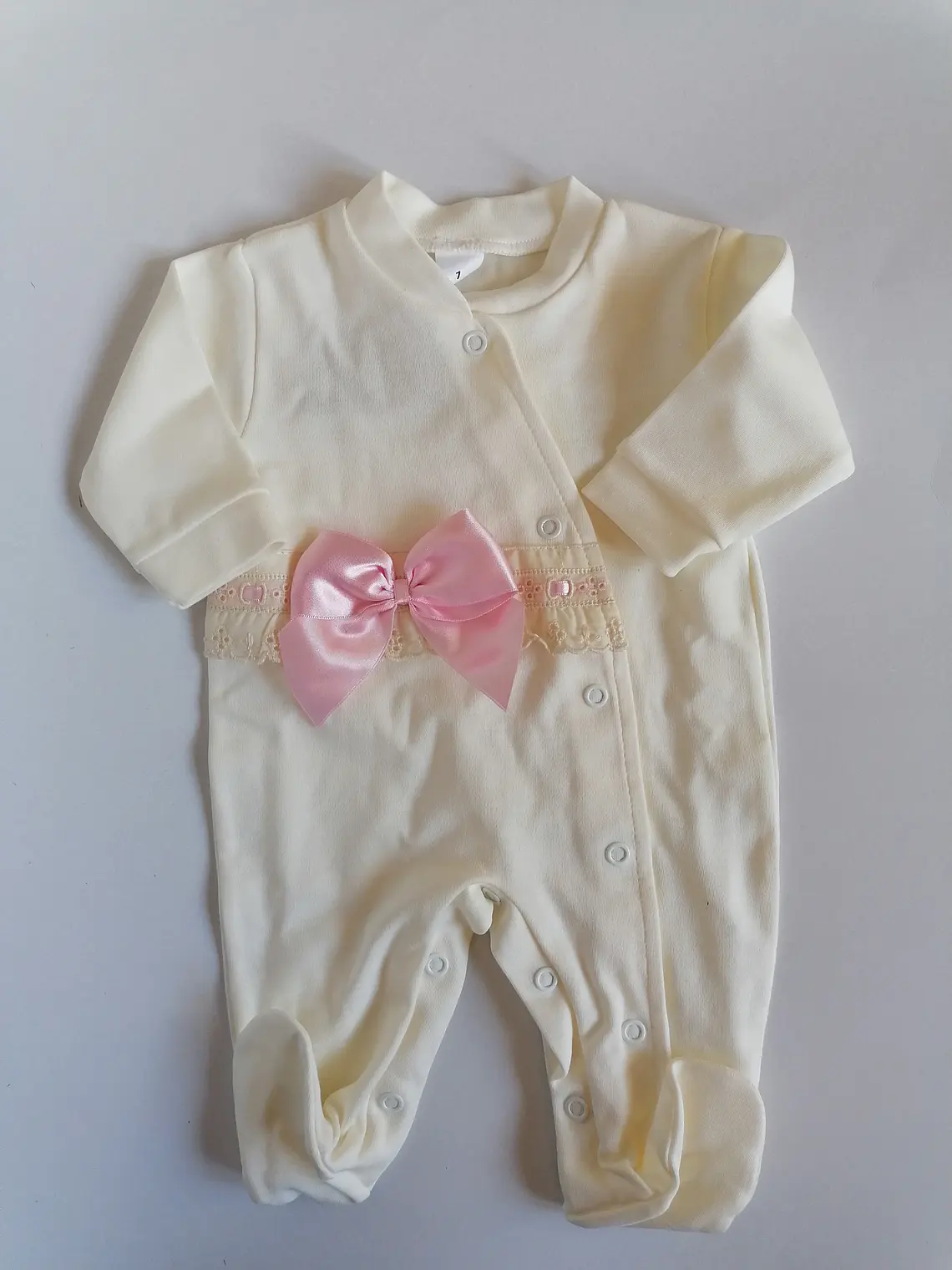 Babygrow de Algodão para Bebé com Laço Satinado 9