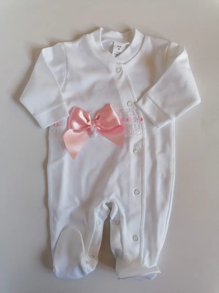 Babygrow de Algodão para Bebé com Laço Satinado 10