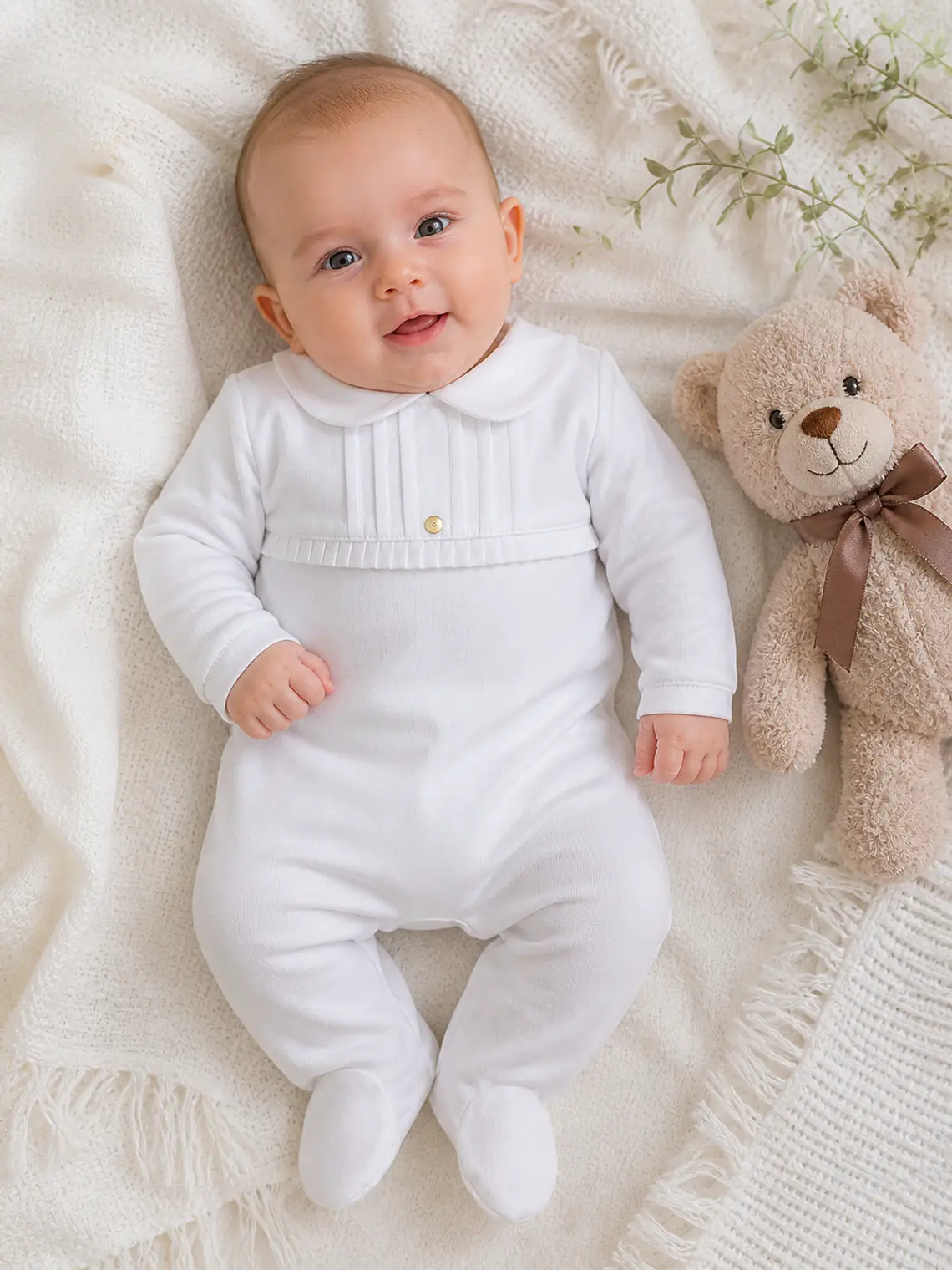 Babygrow de algodão Clássico Elegância Bebé 🤍  1