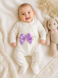 Babygrow de Algodão para Bebé com Laço Satinado - Thumbnail 13